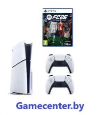 Sony PlayStation 5 Slim CFI-2116A (Европа, с диcководом) с двумя геймпадами + диск FC26