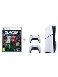 Sony PlayStation 5 Slim CFI-2116A (Европа, с диcководом) с двумя геймпадами + диск FC26